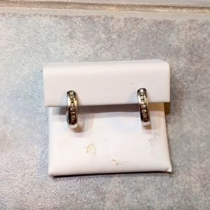 Diamond hoop earrings